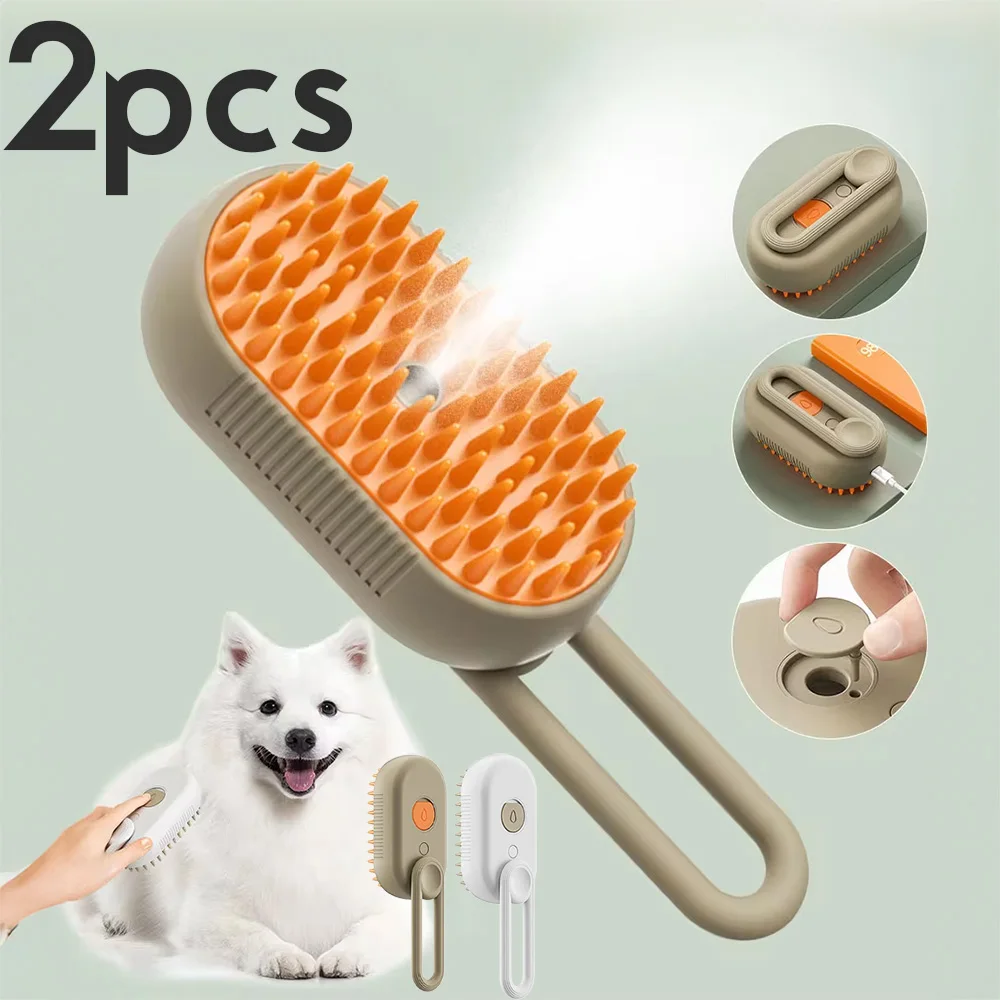 3-in-1 Steam Pet Grooming Brush ✨ for Dogs & Cats