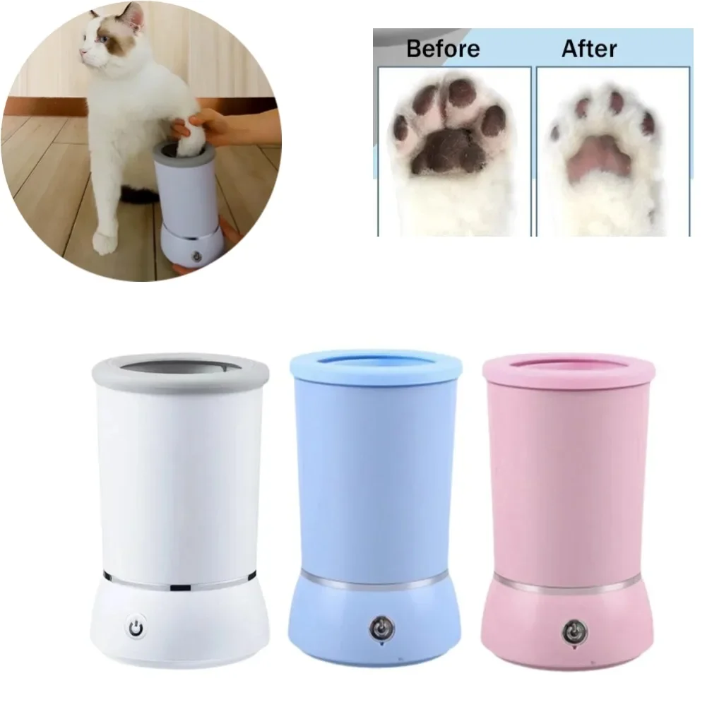 🐾✨ Automatic Electric Pet Paw Cleaner – USB Rechargeable Paw Washing Cup for Dogs & Cats 🚿🐶