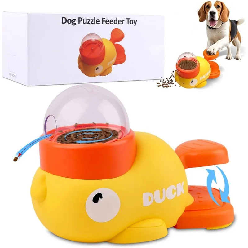 🦆 Pet Treat Dispenser – Interactive Duck Slow Feeder for Dogs & Cats 🐾