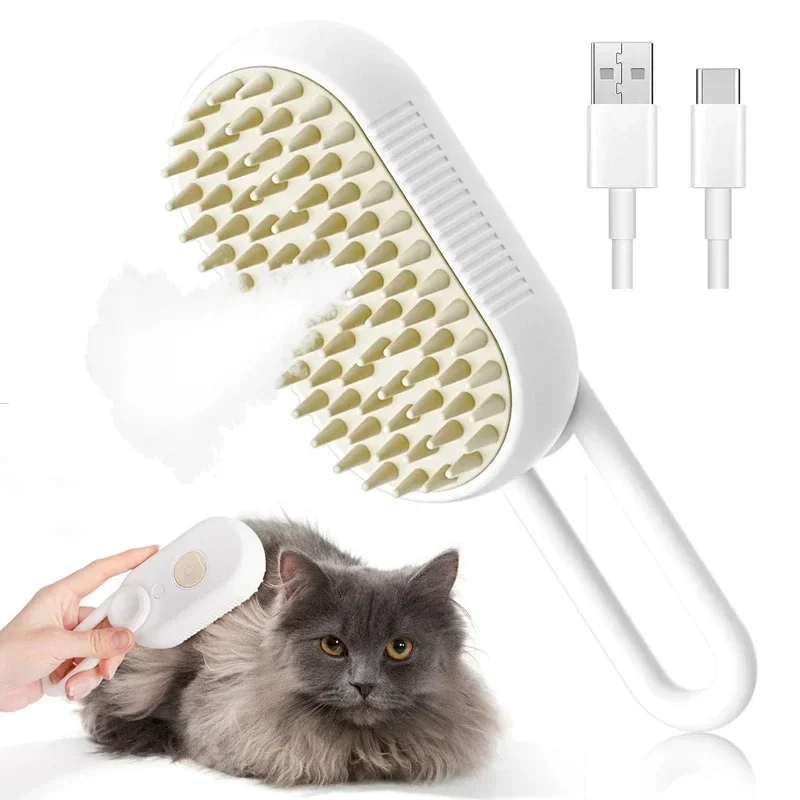 3-in-1 Steam Pet Grooming Brush ✨ for Dogs & Cats