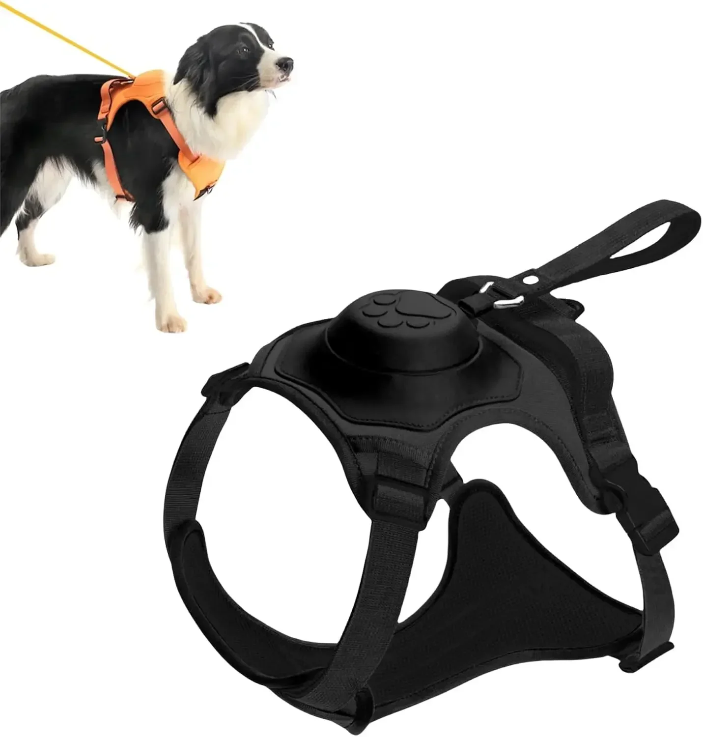 🐶✨ Anti-Pull Dog Harness with Retractable Leash – Breathable & Adjustable (S–L)