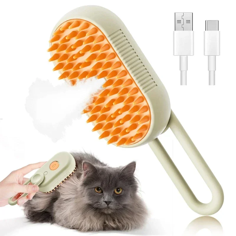3-in-1 Steam Pet Grooming Brush ✨ for Dogs & Cats