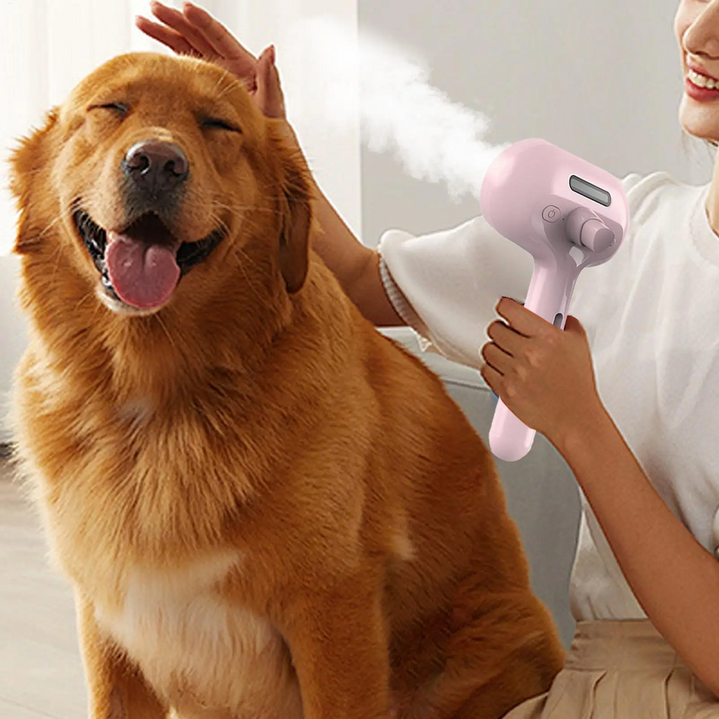 🐶✨ 3-in-1 Steamy Electric Pet Grooming Brush – Detangling, Hydrating & Hair Removal for Dogs & Cats 🐱💦