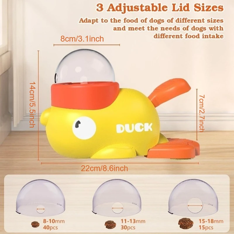 🦆 Pet Treat Dispenser – Interactive Duck Slow Feeder for Dogs & Cats 🐾