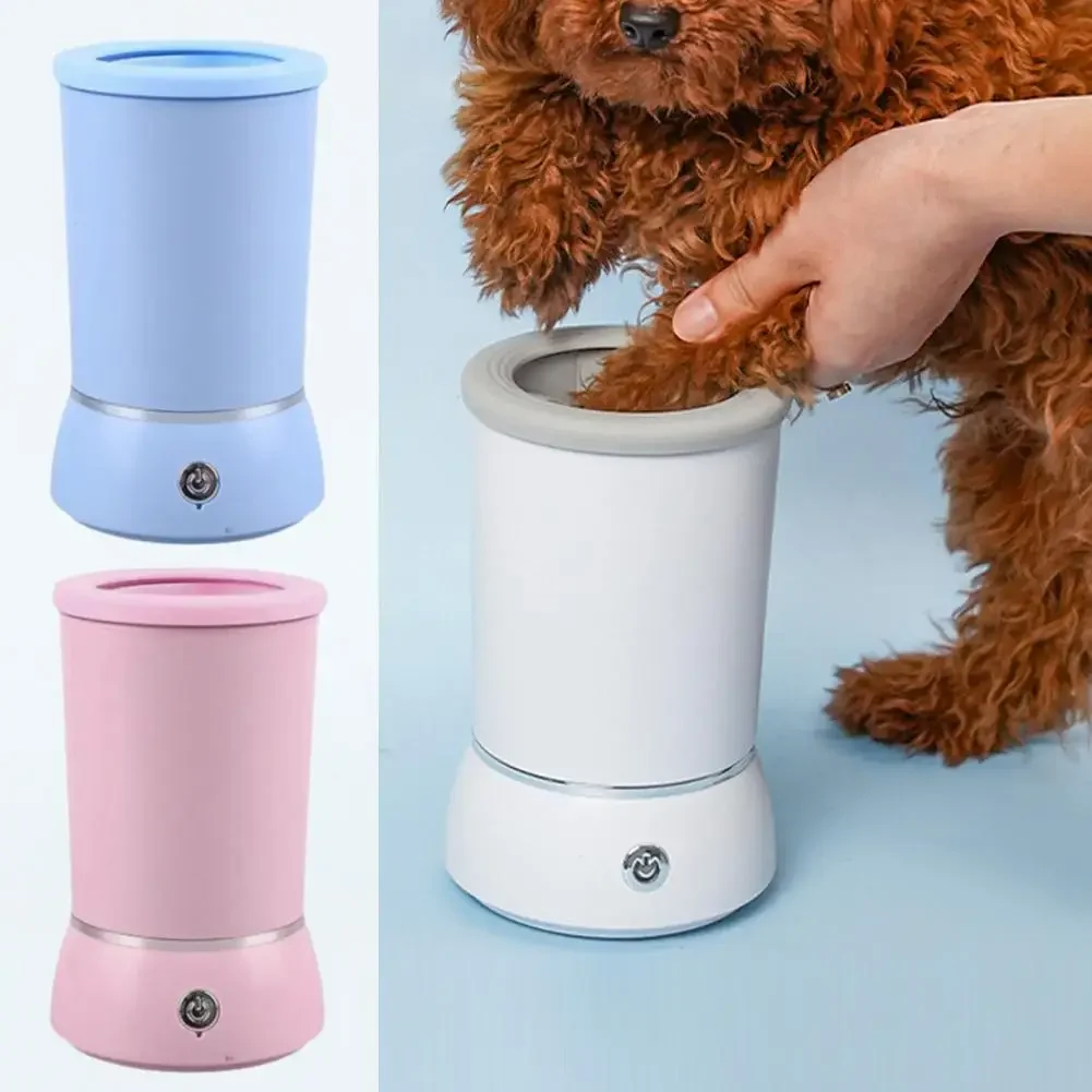 🐾✨ Automatic Electric Pet Paw Cleaner – USB Rechargeable Paw Washing Cup for Dogs & Cats 🚿🐶
