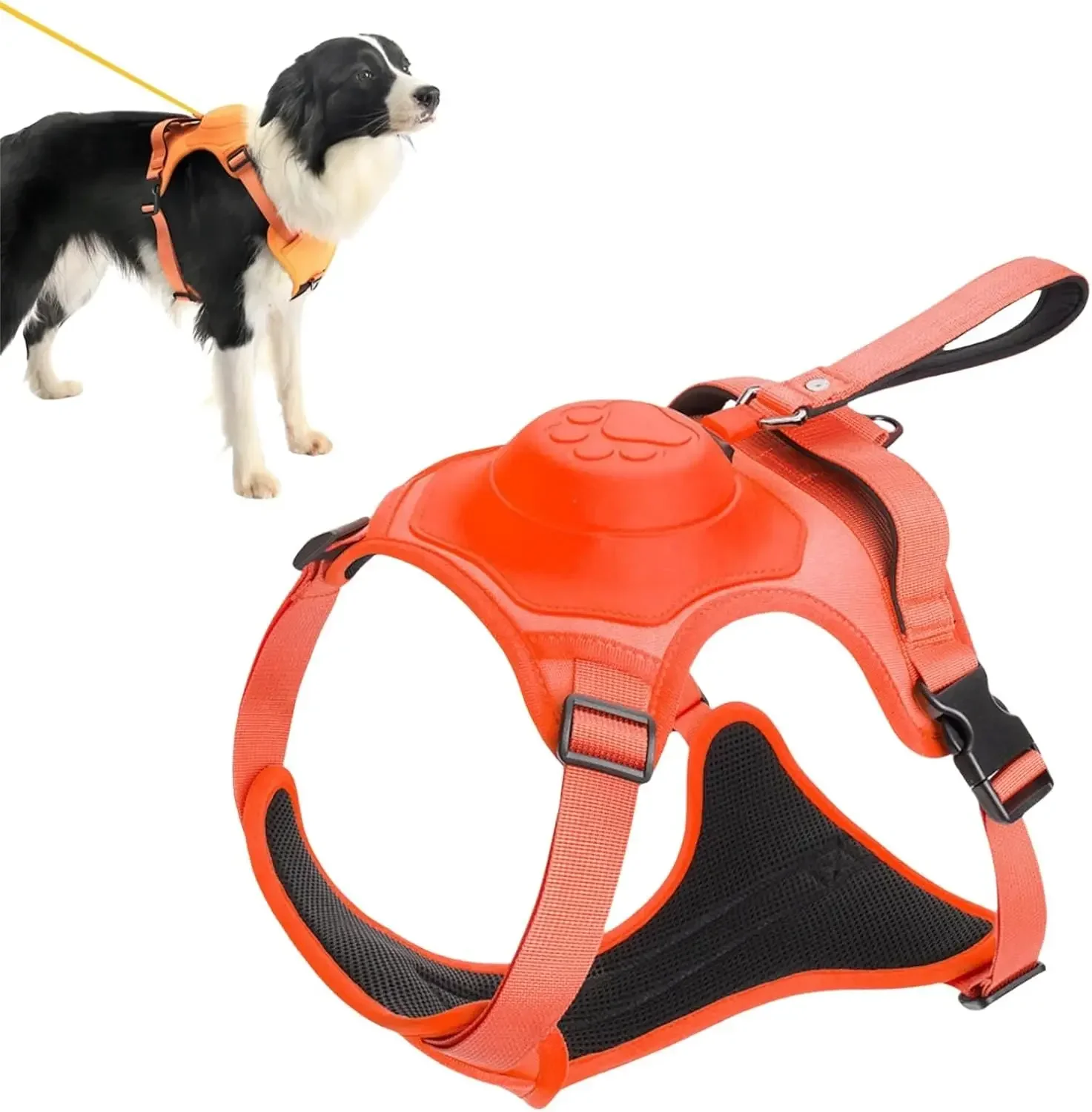 🐶✨ Anti-Pull Dog Harness with Retractable Leash – Breathable & Adjustable (S–L)