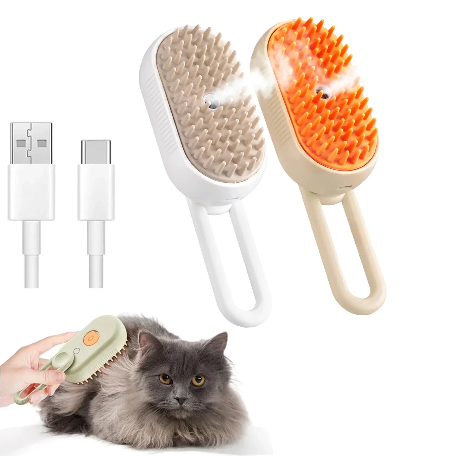 3-in-1 Steam Pet Grooming Brush ✨ for Dogs & Cats