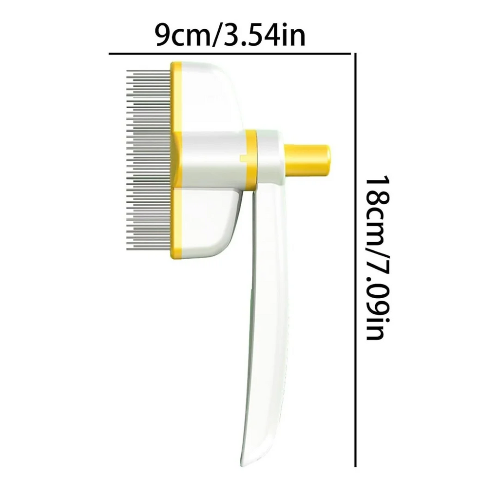 🐶🐱 Rotating Pet Grooming Comb – Hair Removal Brush with Self-Clean Button ✨