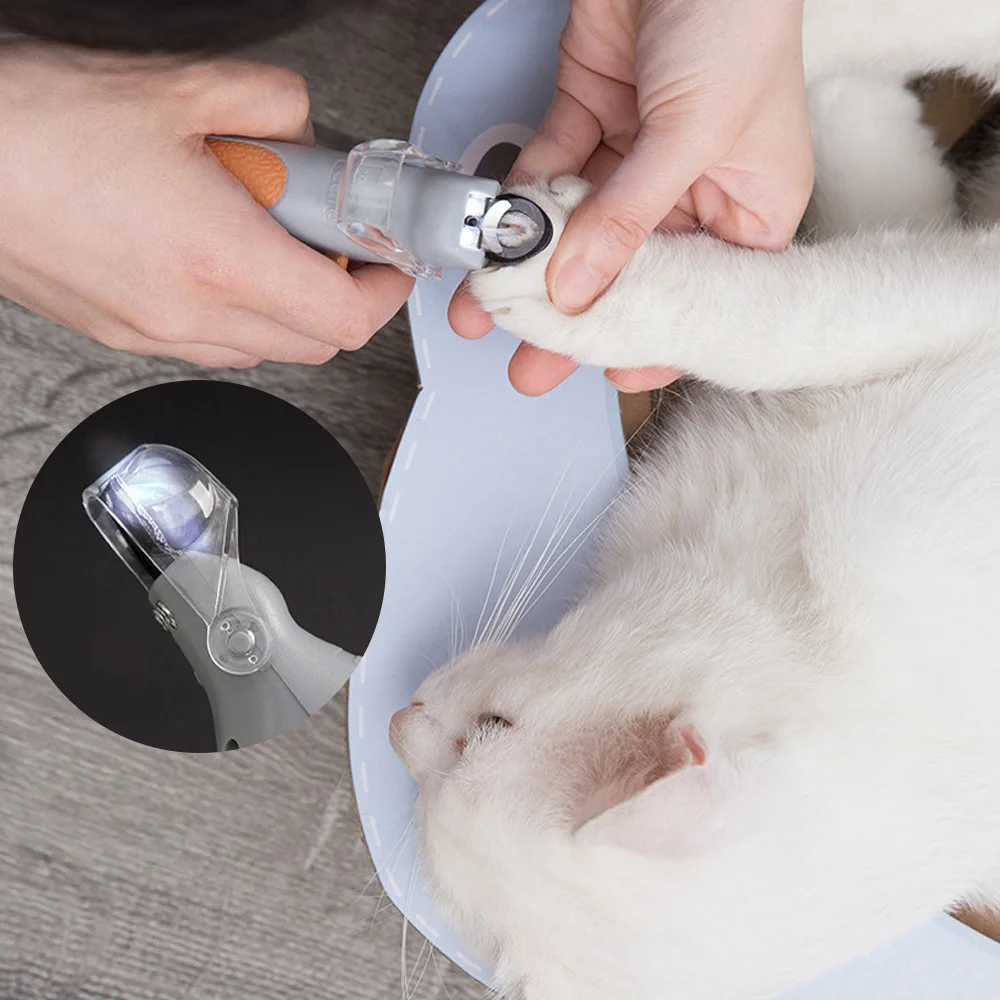 🐾✨ LED Pet Nail Clipper — Professional Cat & Dog Nail Trimmer with Safety Light & Stainless Steel Blades 💡✂️