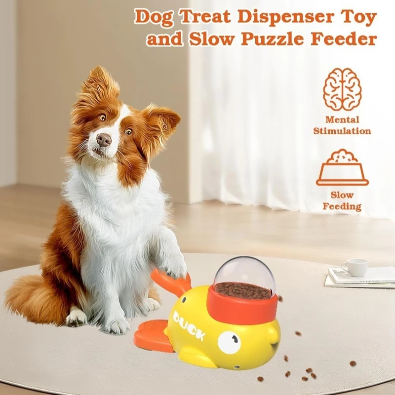 🦆 Pet Treat Dispenser – Interactive Duck Slow Feeder for Dogs & Cats 🐾