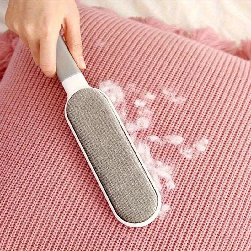 🐾 Double-Sided Reusable Pet Hair Removal Brush – Electrostatic Lint Cleaner for Clothes & Furniture