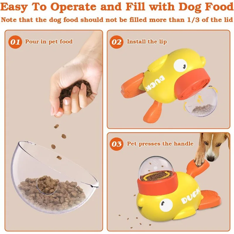 🦆 Pet Treat Dispenser – Interactive Duck Slow Feeder for Dogs & Cats 🐾