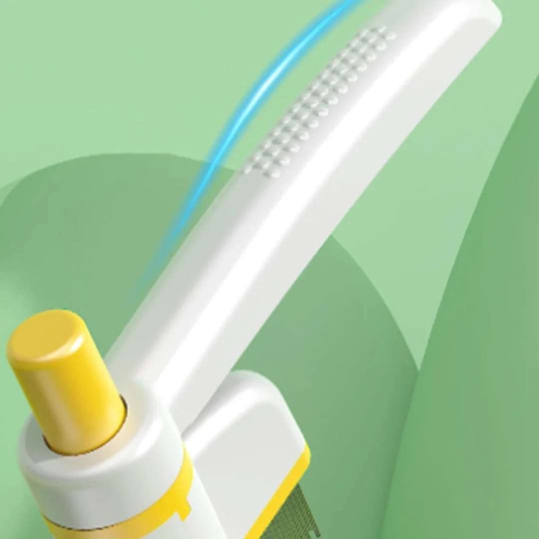 🐶🐱 Rotating Pet Grooming Comb – Hair Removal Brush with Self-Clean Button ✨